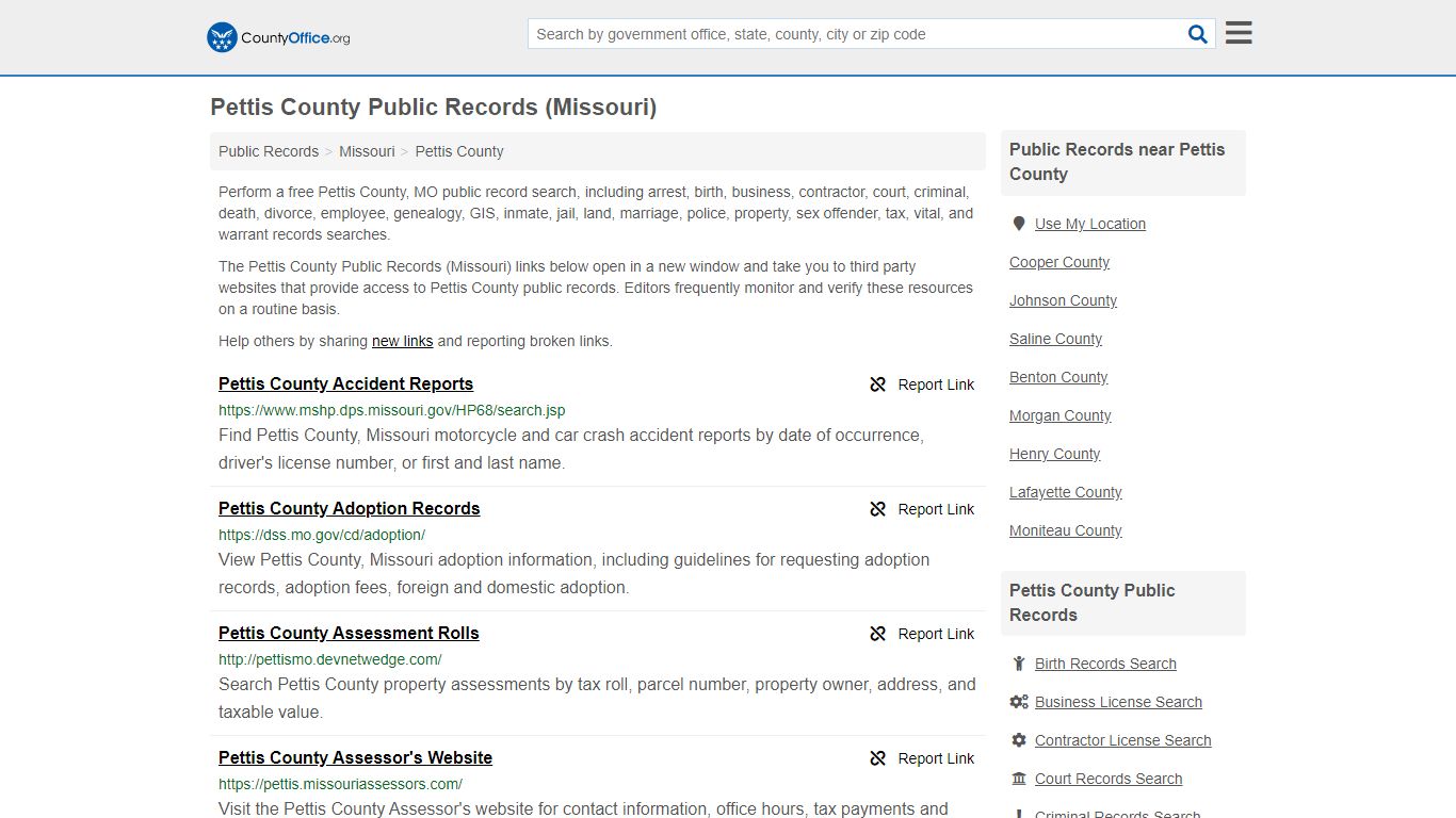 Public Records - Pettis County, MO (Business, Criminal ...