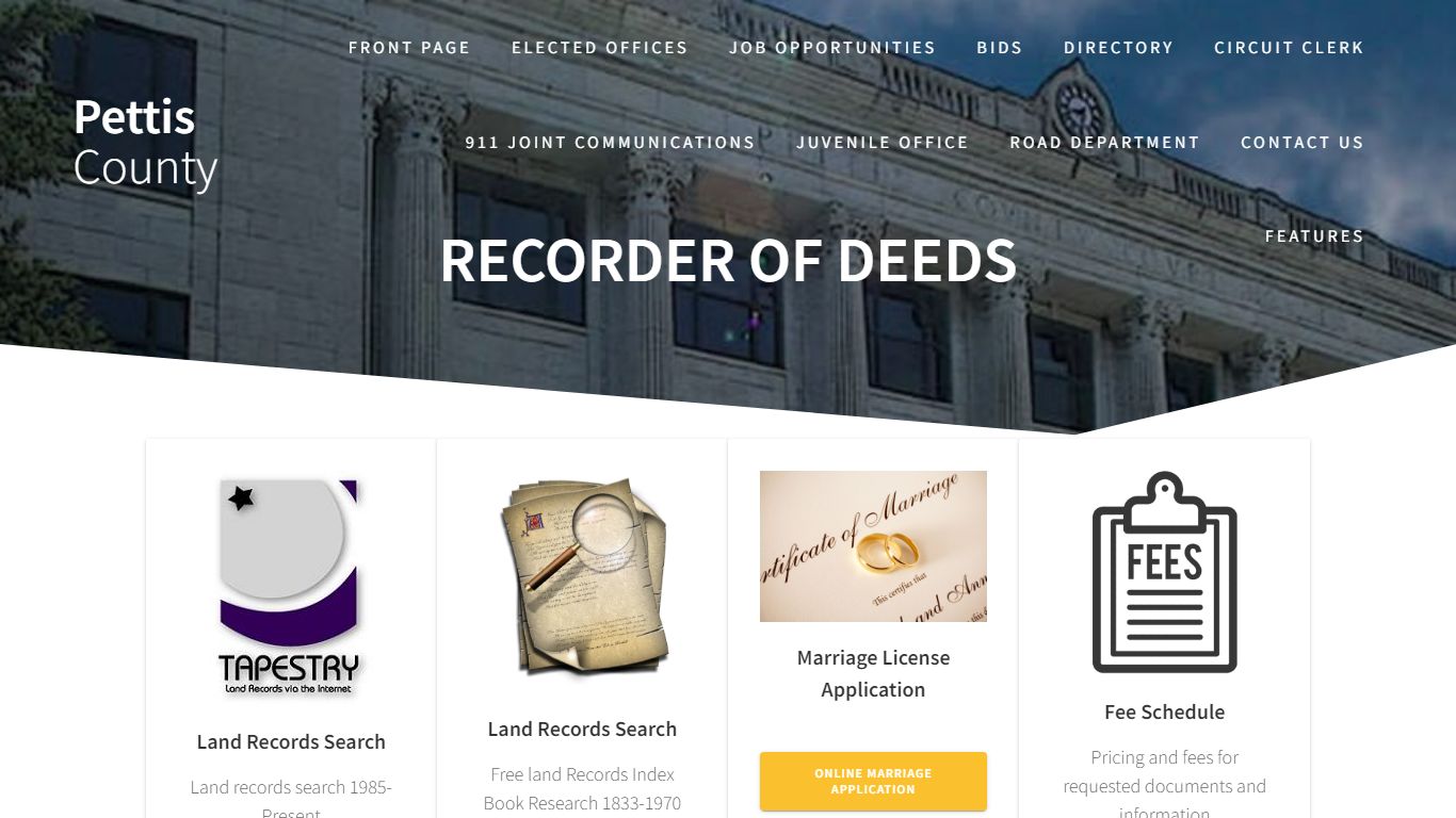 Recorder of Deeds – Pettis County